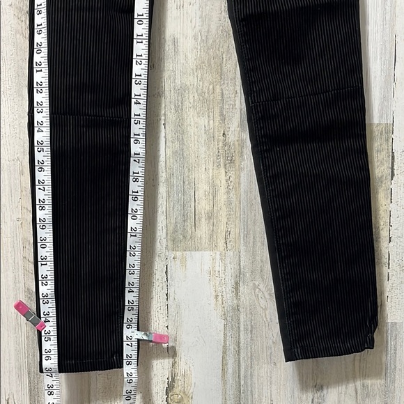 Black Textured Striped Women Super Skinny Jeans - Picture 9 of 15
